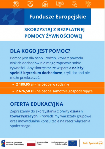 foto z aktualności - Programu Fundusze Europejskie na Pomoc Żywnościową – Podprogram 2025