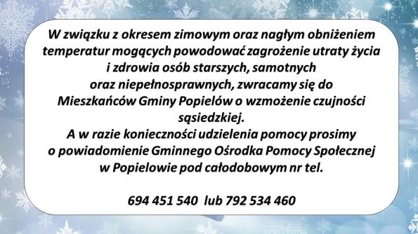  Zimą bądźmy bardziej uważni